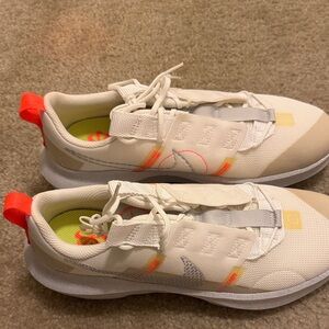 Nike Cream and Orange Sneakers